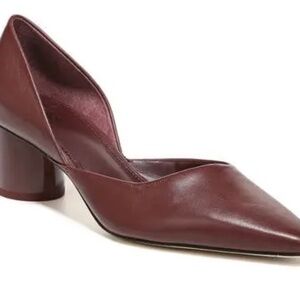 Leather burgundy Women's Pumps